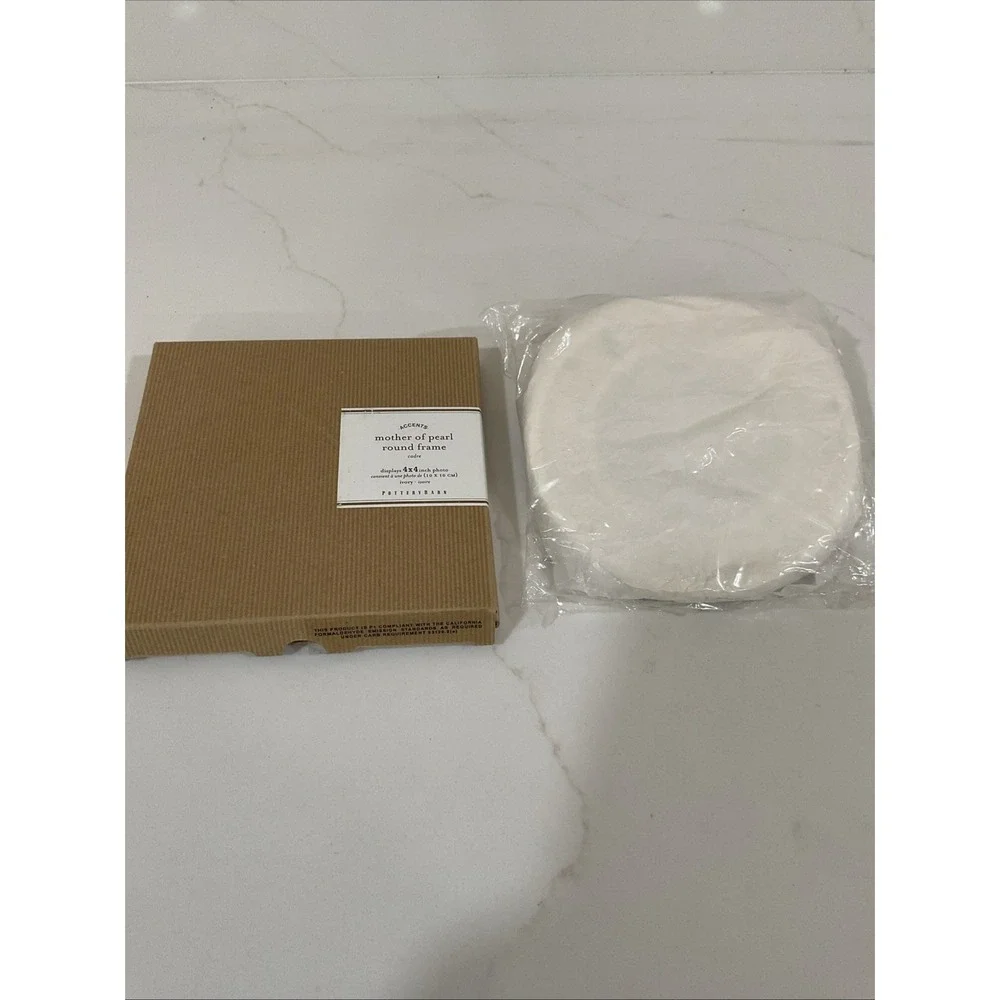 NIB Pottery Barn Mother of Pearl Frame Round 4